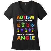 Autism Seeing The World From A Different Angle Women's V-Neck T-Shirt