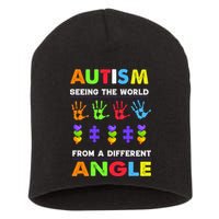 Autism Seeing The World From A Different Angle Short Acrylic Beanie