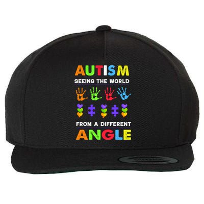 Autism Seeing The World From A Different Angle Wool Snapback Cap