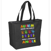 Autism Seeing The World From A Different Angle Zip Tote Bag