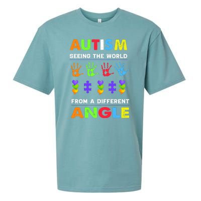 Autism Seeing The World From A Different Angle Sueded Cloud Jersey T-Shirt