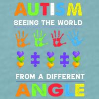 Autism Seeing The World From A Different Angle Sueded Cloud Jersey T-Shirt