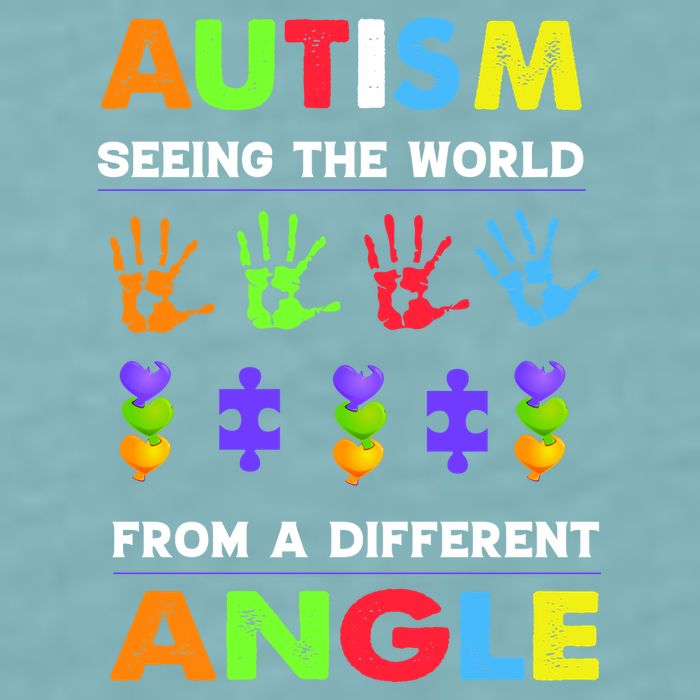 Autism Seeing The World From A Different Angle Sueded Cloud Jersey T-Shirt