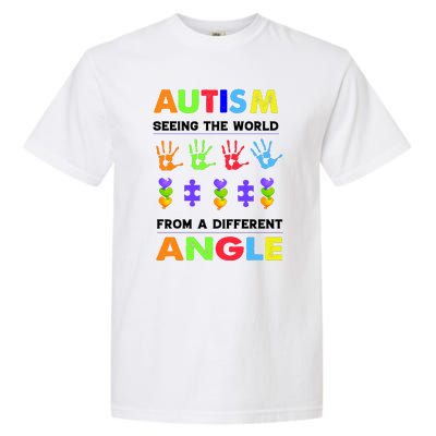 Autism Seeing The World From A Different Angle Garment-Dyed Heavyweight T-Shirt