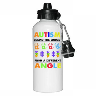 Autism Seeing The World From A Different Angle Aluminum Water Bottle