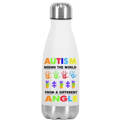 Autism Seeing The World From A Different Angle Stainless Steel Insulated Water Bottle