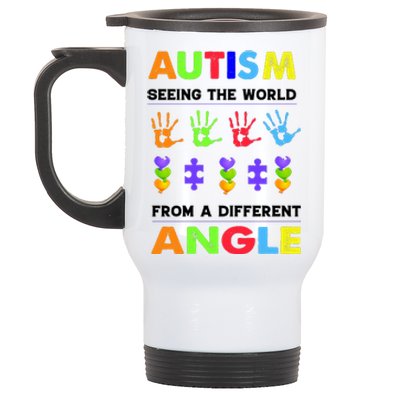 Autism Seeing The World From A Different Angle Stainless Steel Travel Mug