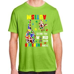 Autism Seeing The World From Different Angle Giraffe Puzzle Cute Gift Adult ChromaSoft Performance T-Shirt