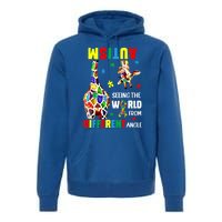 Autism Seeing The World From Different Angle Giraffe Puzzle Cute Gift Premium Hoodie