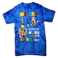 Autism Seeing The World From Different Angle Giraffe Puzzle Cute Gift Tie-Dye T-Shirt