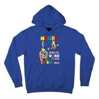 Autism Seeing The World From Different Angle Giraffe Puzzle Cute Gift Tall Hoodie