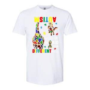 Autism Seeing The World From Different Angle Giraffe Puzzle Cute Gift Softstyle CVC T-Shirt