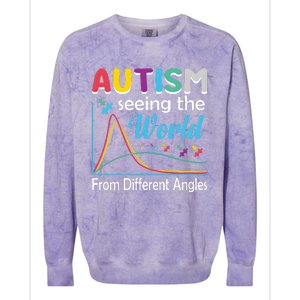 Autism Seeing The World From Different Angle Colorblast Crewneck Sweatshirt