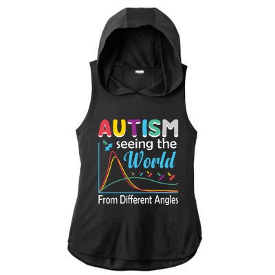 Autism Seeing The World From Different Angle Ladies PosiCharge Tri-Blend Wicking Draft Hoodie Tank