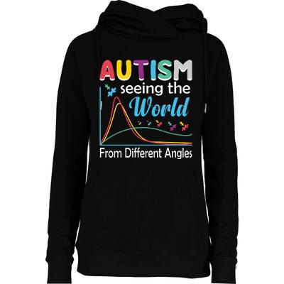 Autism Seeing The World From Different Angle Womens Funnel Neck Pullover Hood