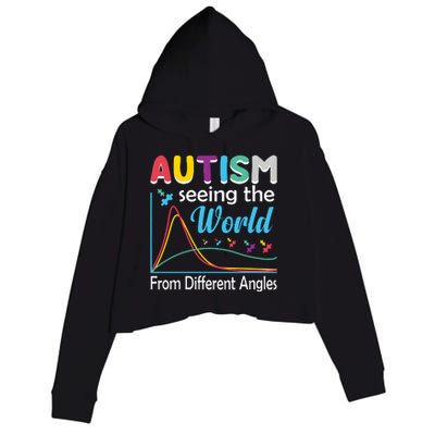 Autism Seeing The World From Different Angle Crop Fleece Hoodie