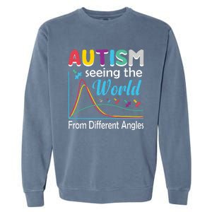 Autism Seeing The World From Different Angle Garment-Dyed Sweatshirt