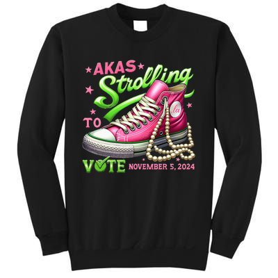 Akas Strolling To Vote November 5 2024 Kamala Harris Design Sweatshirt