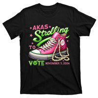 Akas Strolling To Vote November 5 2024 Kamala Harris Design T-Shirt