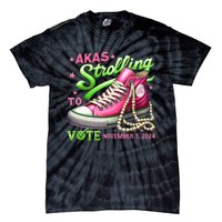 Akas Strolling To Vote November 5 2024 Kamala Harris Design Tie-Dye T-Shirt