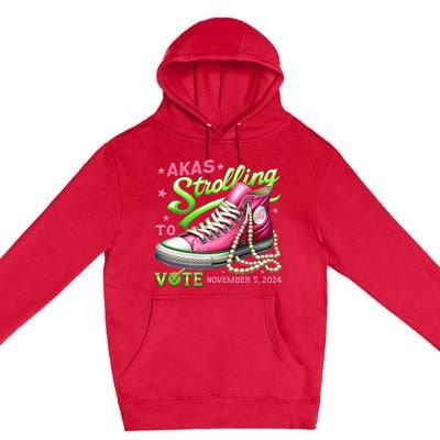 Akas Strolling To Vote November 5 2024 Kamala Harris Design Premium Pullover Hoodie