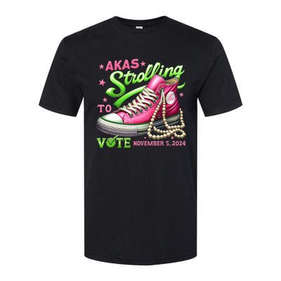 Akas Strolling To Vote November 5 2024 Kamala Harris Design Softstyle CVC T-Shirt