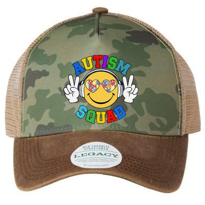 Autism Squad Team Support Inclusion And Awareness Legacy Tie Dye Trucker Hat