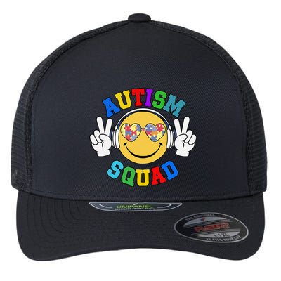 Autism Squad Team Support Inclusion And Awareness Flexfit Unipanel Trucker Cap