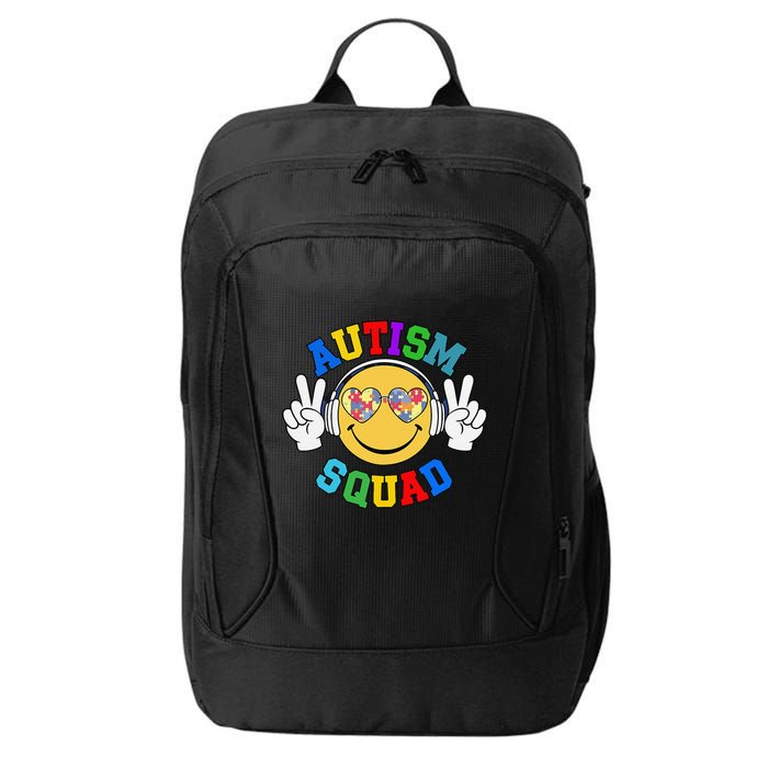 Autism Squad Team Support Inclusion And Awareness City Backpack