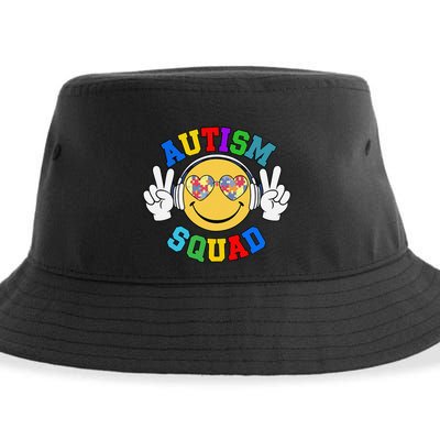 Autism Squad Team Support Inclusion And Awareness Sustainable Bucket Hat