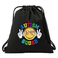 Autism Squad Team Support Inclusion And Awareness Drawstring Bag