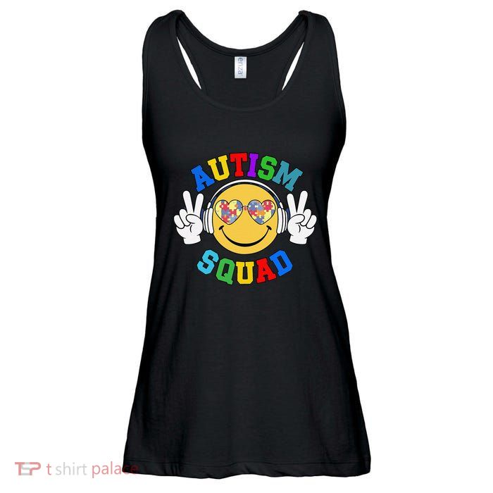 Autism Squad Team Support Inclusion And Awareness Ladies Essential Flowy Tank