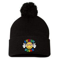 Autism Squad Team Support Inclusion And Awareness Pom Pom 12in Knit Beanie