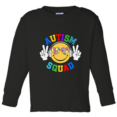 Autism Squad Team Support Inclusion And Awareness Toddler Long Sleeve Shirt