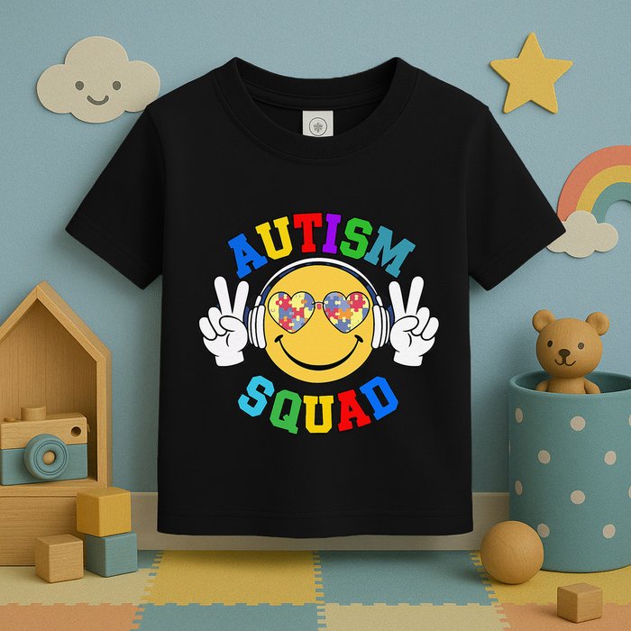 Autism Squad Team Support Inclusion And Awareness Toddler T-Shirt