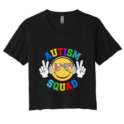 Autism Squad Team Support Inclusion And Awareness Crop Top