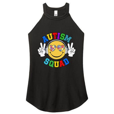 Autism Squad Team Support Inclusion And Awareness Women's Perfect Tri Rocker Tank