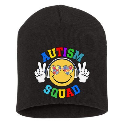 Autism Squad Team Support Inclusion And Awareness Short Acrylic Beanie