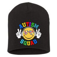 Autism Squad Team Support Inclusion And Awareness Short Acrylic Beanie