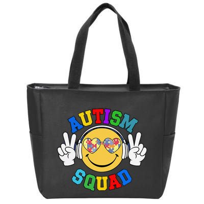 Autism Squad Team Support Inclusion And Awareness Zip Tote Bag