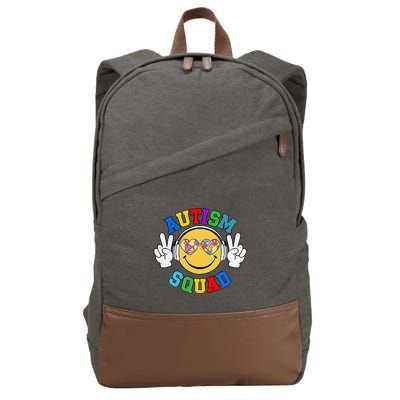Autism Squad Team Support Inclusion And Awareness Cotton Canvas Backpack