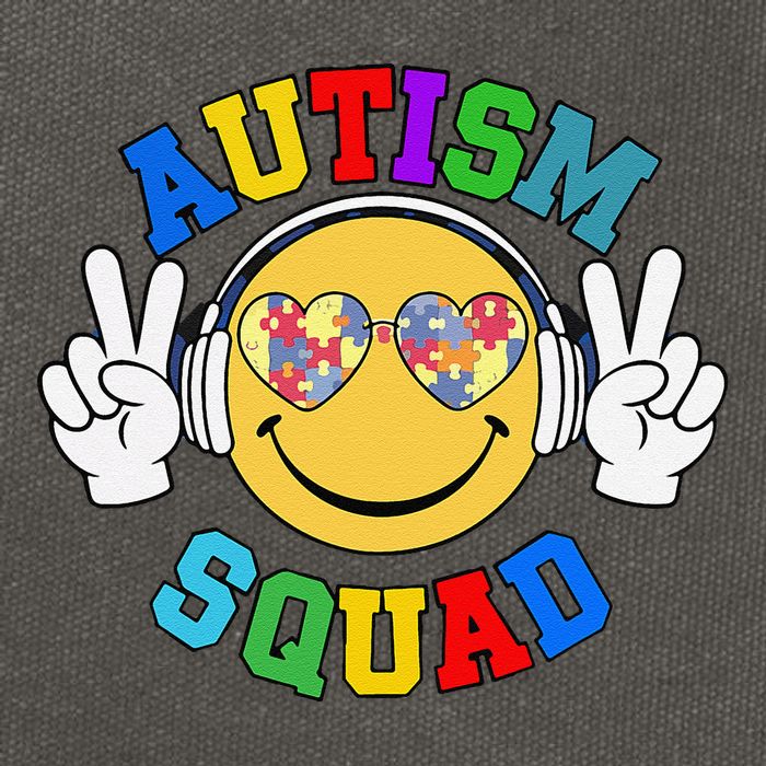 Autism Squad Team Support Inclusion And Awareness Cotton Canvas Backpack