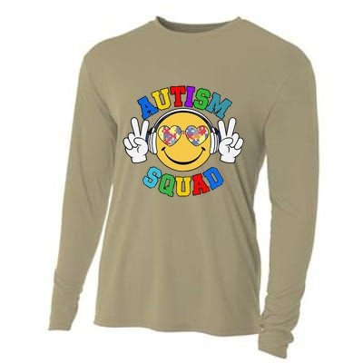 Autism Squad Team Support Inclusion And Awareness Cooling Performance Long Sleeve Crew