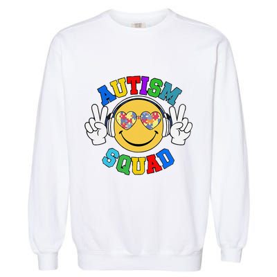Autism Squad Team Support Inclusion And Awareness Garment-Dyed Sweatshirt