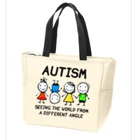 Autism Seeing The World From A Different Angle Autism Gifts Zip Tote Bag
