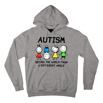 Autism Seeing The World From A Different Angle Autism Gifts Tall Hoodie
