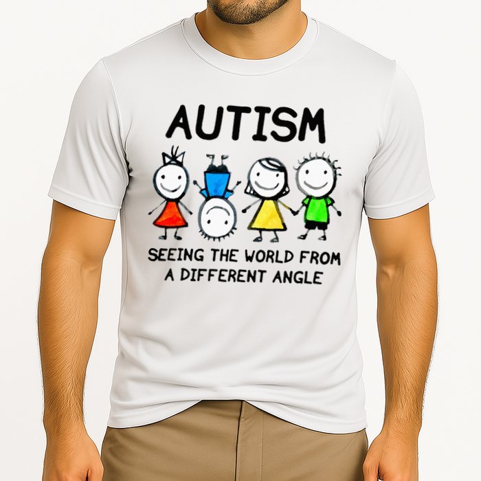 Autism Seeing The World From A Different Angle Autism Gifts Performance Shirt