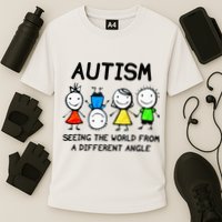 Autism Seeing The World From A Different Angle Autism Gifts Performance Shirt