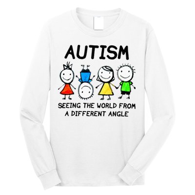 Autism Seeing The World From A Different Angle Autism Gifts Long Sleeve Shirt