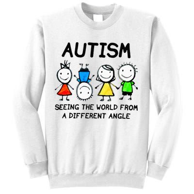 Autism Seeing The World From A Different Angle Autism Gifts Sweatshirt